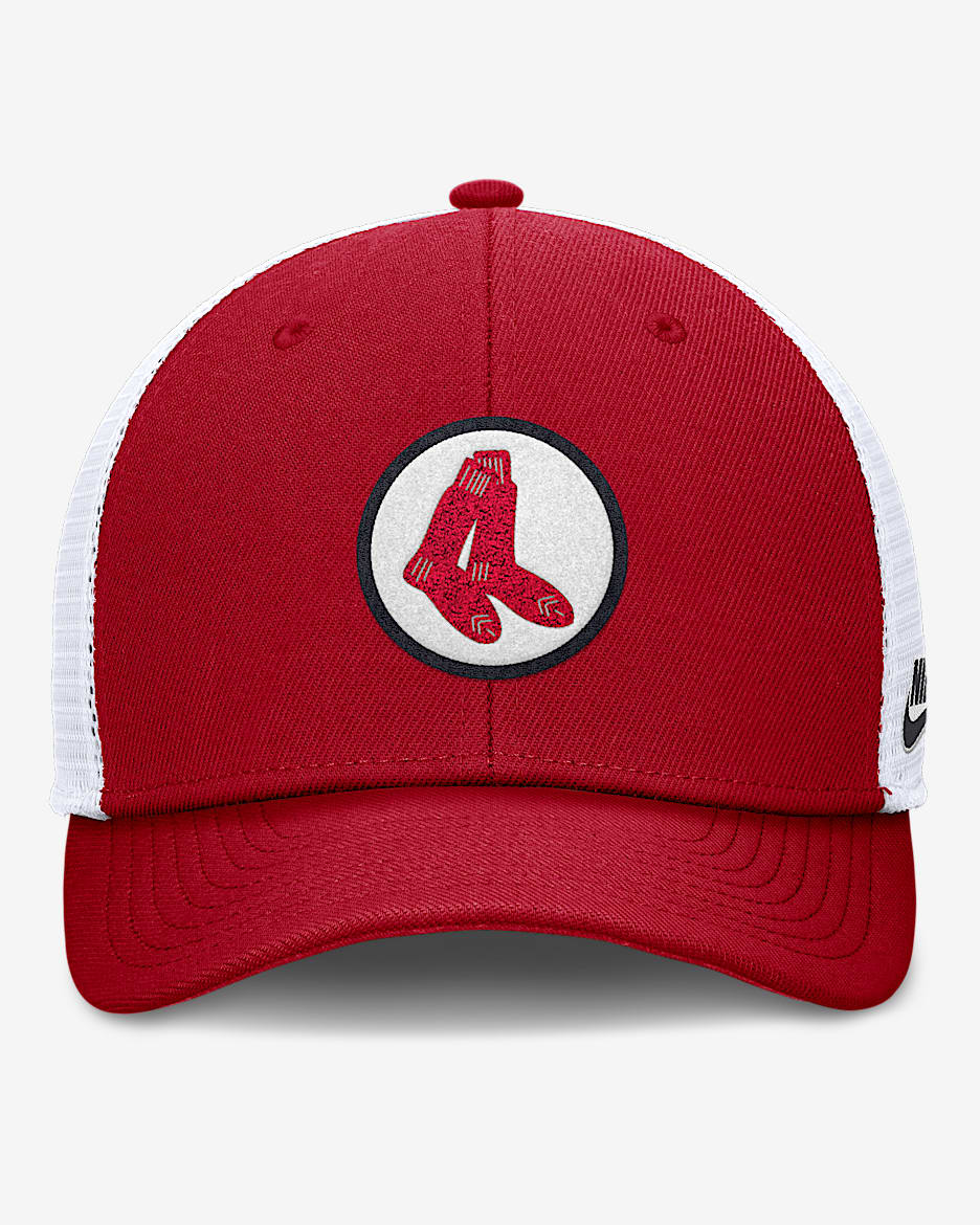 Boston Red Sox Cooperstown Rise Men s Nike Dri FIT MLB Trucker Adjustable Hat. Nike